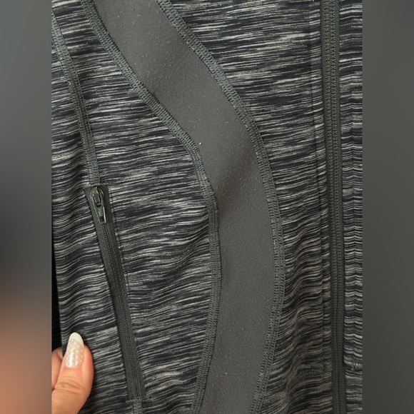 Lululemon Stride Jacket hoodie full zipper up Wren Space Dye heathered charcoal - Picture 7 of 13